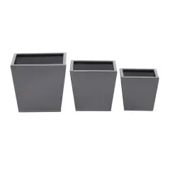 Grey Modern Planter, Set of 3" 8", 6", 5"