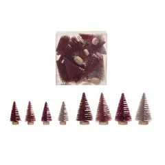 Hello Honey&reg; Burgundy & Pink Sisal Bottle Brush Tree with Wood Base Set