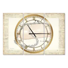 Designart 'Chic Galm Closet Ii Traditional Multipanel Wall Clock
