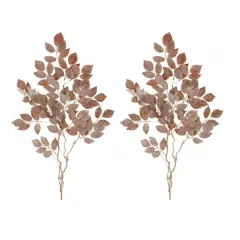 Glittered Velvet Leaf Sprays, 2ct.