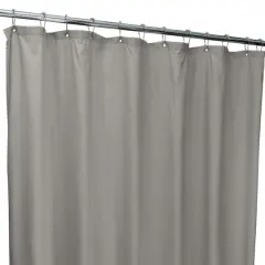 Bath Bliss Heather Gray Microfiber Soft Touch Shower Diamond Design Curtain Liner