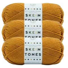 3 Pack Lion Brand&reg; Basic Stitch Anti Pilling&trade; Skein Tones YarnHoney