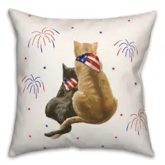 American Cats Throw Pillow