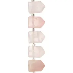 Rose Quartz Arrow Beads by Bead Landing&trade;, 18mm