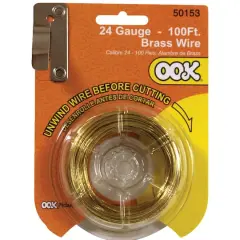 Ook&reg; 24 Gauge Brass Picture Hanging Wire, 100ft.