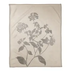 Neutral Distressed Florals 50" x 60" Coral Fleece Blanket