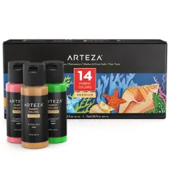 Arteza&reg; 14 Color Fabric Paint Set