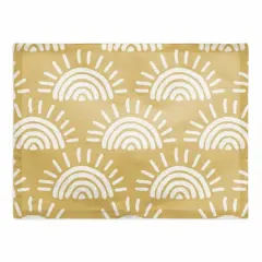 Sun Pattern Cotton Twill Placemat Yellow Sun