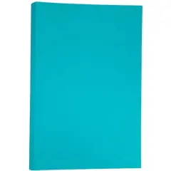 JAM Paper Bright 11" x 17" Tabloid Cardstock, 50 Sheets Sea Blue