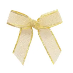 Reliant 2" Metallic Mesh Twist Tie Bows, 100ct. Gold