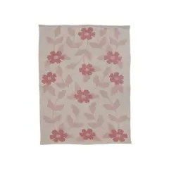 Hello Honey&reg; Pink & Cream Floral Recycled Cotton Blend Baby Blanket