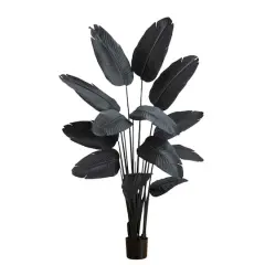 6ft. Artificial Halloween Black Travelers Palm Tree