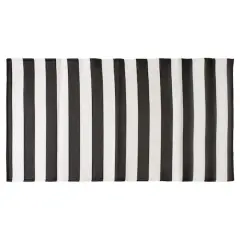 DII&reg; Stripe Outdoor Floor Runner 3ft. x 6ft. Black