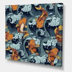 Designart - Japanese Koi Fish - Nautical & Coastal Canvas Wall Art Print