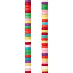 Multicolor Howlite Rondelle Beads by Bead Landing&trade;, 6mm 