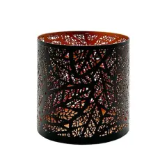 4" Black Leaf Metal Candle Holder by Ashland&reg;