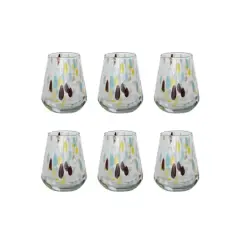 Hello Honey&reg; 12.5oz. Blown Confetti Drinking Glasses, 6ct.