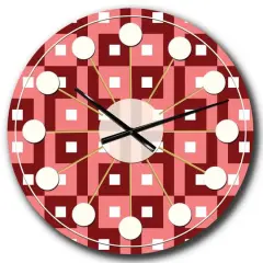 Designart 'Retro Abstract Pattern Design Iv Mid-Century Modern Wall Clock