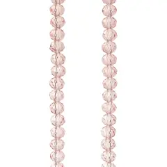 Pink Glass Faceted Rondel Beads, 6mm by Bead Landing&trade;