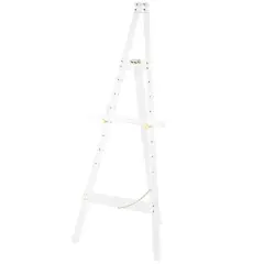 56" Clear Acrylic Plastic Adjustable 7-Tier Display Easel with Gold Metal Hardware & Chain Support