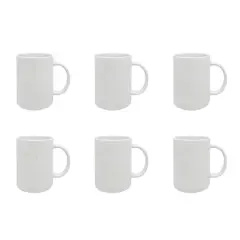 15oz. White Ceramic Sublimation Mugs, 6ct. by Make Market&reg;