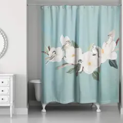 Birds and Magnolias 71" x 74" Shower Curtain