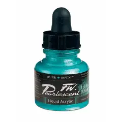 Daler-Rowney&reg; 1oz. FW Pearlescent Liquid Acrylic Ink 124 Waterfall Green