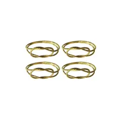 Hello Honey&reg; Gold Metal Twisted Napkin Rings, 4ct.