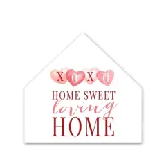 Valentine's Day Calendar Wreath House Shaped Canvas