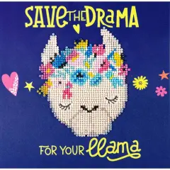 Diamond Art Beginner Flower Llama Kit