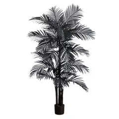 6ft. Artificial Halloween Black Golden Cane Tree