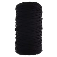 John Bead 4mm Braided Macram&eacute; Cord, 70yd. Black