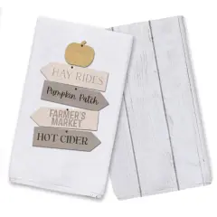 Fall Farmers Market Sign Tea Towel Set