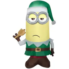 3.5ft. Airblown&reg; Inflatable Kevin as Elf with Bell