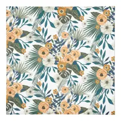 Tropical Floral Cotton Twill Napkin White