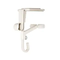 White Mantel Garland & Christmas Stocking Hanger, 2ct.