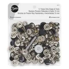 Dritz&reg; Black Heavy Duty Snaps & Tools, 5/8"