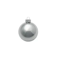 Whitehurst 12ct. 2.75" Shiny Glass Ball Ornaments Silver Shiny