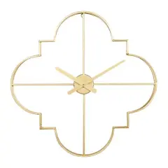 CosmoLiving by Cosmopolitan 24" Gold Metal Glam Wall Clock