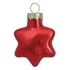 Whitehurst 56ct. 2" Shiny Red Glass Star Ornaments