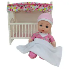 Goldberger Baby's First&reg; 9" Canopy Crib Baby Doll with Unicorn Pajamas