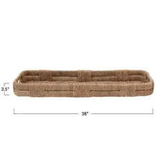 Hello Honey&reg; Natural Hand-Woven Bankuan Tray with Handles