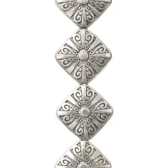 Sterling Silver-Plated Diamond Beads by Bead Landing&trade;