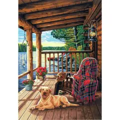Dimensions&reg; PaintWorks&trade; Log Cabin Porch Paint-by-Number Kit