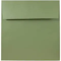 JAM Paper 8.5" x 8.5" Square Premium Invitation Envelopes, 25ct. Olive Green