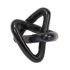 Hello Honey&reg; 3.5" Black Modern Decorative Marble Link Knot