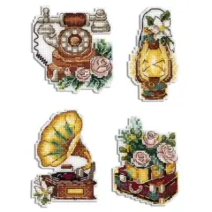 MP Studia Magnets. Retro Plastic Canvas Counted Cross Stitch Kit
