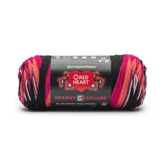 Red Heart&reg; All in One&trade; Granny Square&trade; Yarn Black - Carnation Code