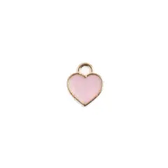 John Bead Sweet & Petite Small Hearts Charms, 10ct. Pink