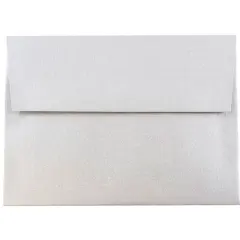 JAM Paper 4.75" x 6.5" Metallic Invitation Envelopes, 50ct. Silver Stardream